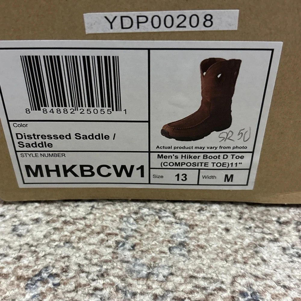 Twisted X Mens Waterproof Pull On Work Boot - Composite Toe MHKBCW1 Sz 13 M New